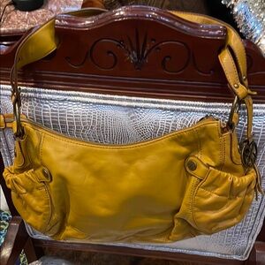 Caramel colored Leather Shoulder Bag by Relic